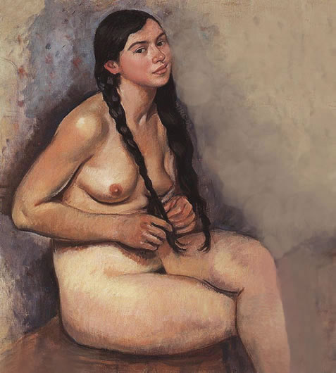 Desnuda expresionista, retrato por Serebriekova.