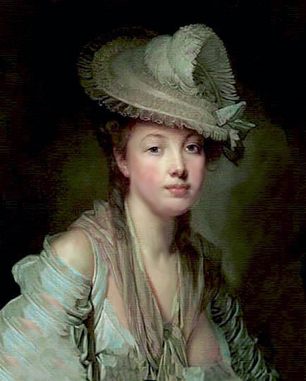 Pintura Rococó, retrato perfeccionista por Greuze.