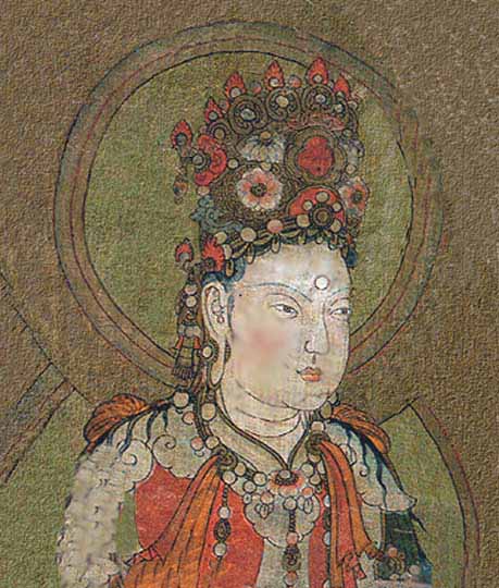 Retrato chino romántico, arte del 800, dinastía Tang.
