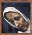 Rostro de mujer pintado por El Caravaggio.
