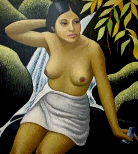 Desnudo expresionista por Mejía Vides.