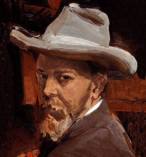 Retrato de si mismo por Sorolla y Bastida.