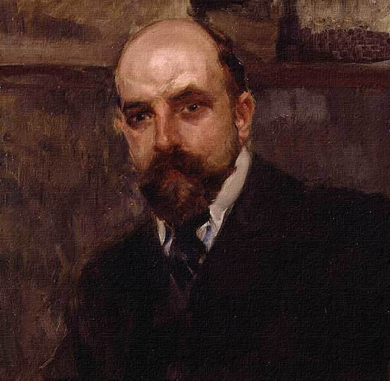 Retrato de caballero al estilo Sorolla y Bastida.