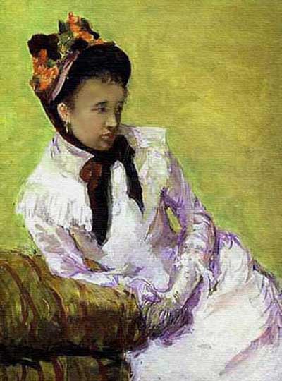 Pintura en acuarela por Cassatt.