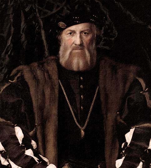 Retrato renacentista por el alemán Holbein el joven.