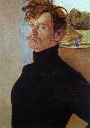 Autorretrato por el maestro alemán Pankok.