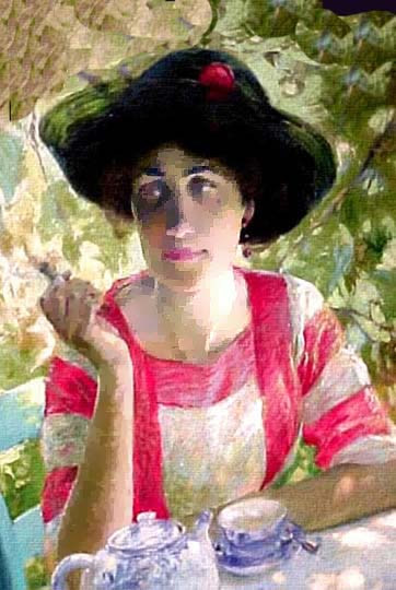 Retrato expresionista por el impresionista americano Cahill. 