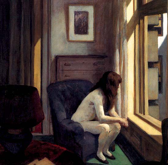 Pintura idealista americana por el modernista Hopper.