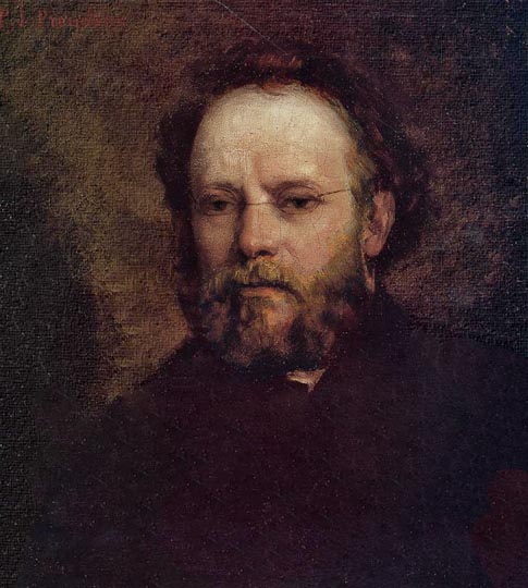 Retrato preimpresionista francés por Courbet.
