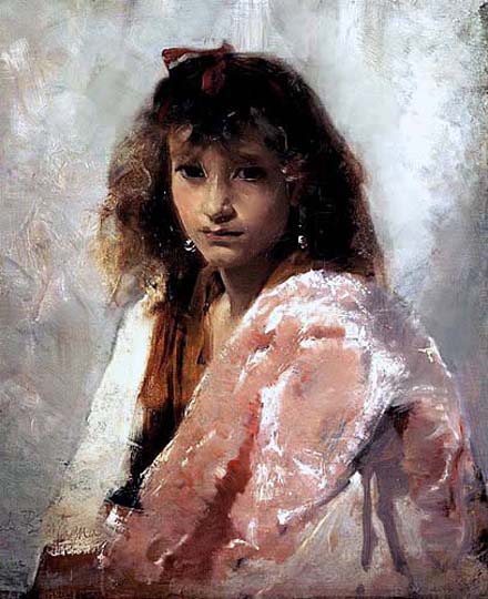 Retrato femenino por el impresionista americano Sargent.