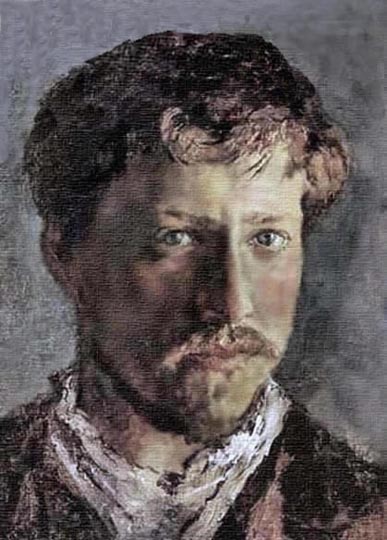 Autorretrato impresionista ruso por Serov.