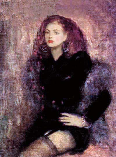 Retrato de mujer por el modernista chileno Mori.