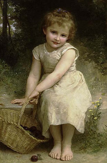 Retrato realista al óleo por el francés Bouguereau.