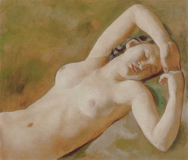 Pintura de desnudo por el español Sunyer.