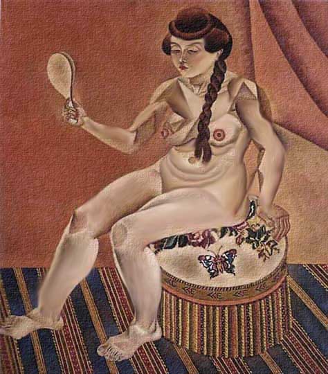 Desnudo surrealista del 1900 pintado al óleo por Miró.