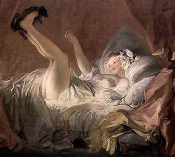 Pintura estilo Rococó francés por Fragonard.