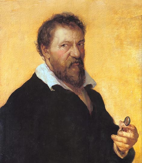 Cuadro flamenco, autorretrato por el belga Lombard.