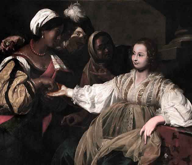 Claroscuro caravallesco, pintura del 1600 por Regnier.