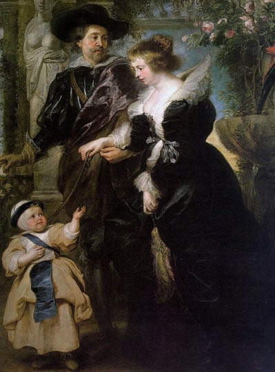 Autorretrato con su familia, pintura flamenca por Rubens.