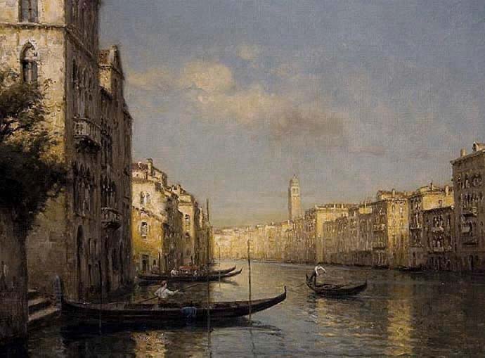Vista de Venecia pintada por el francés Bouvard.