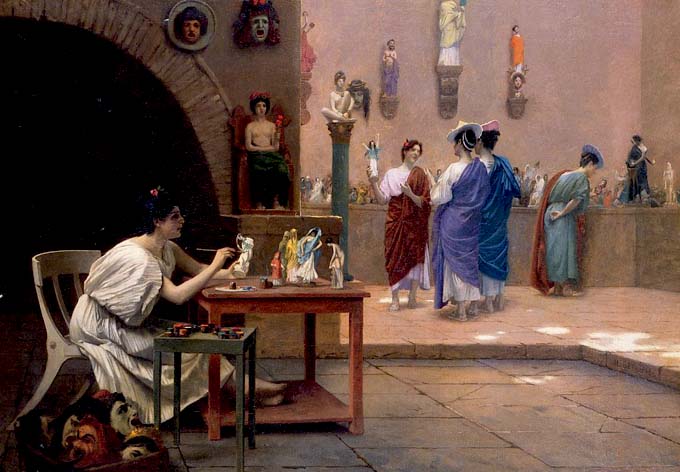 Escena estilo orientalista,  costumbrismo por Gerome.