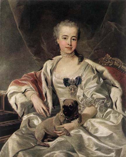 Retrato francés romántico por Van Loo.