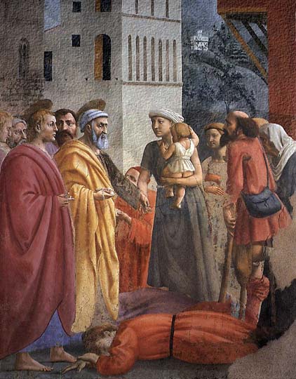 Pintura prerrenacentista toscana al fresco, por El Masaccio. 