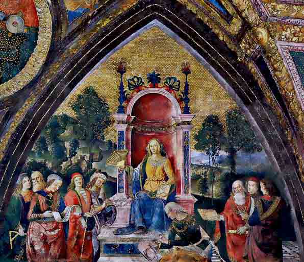 Fresco a manera de Perugino por el Pinturicchio.