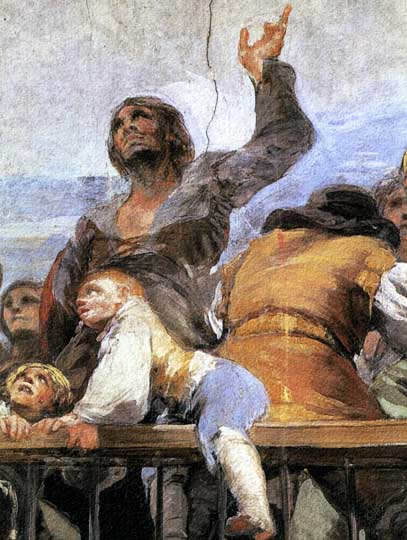 Pintura pre impresionista al fresco por Goya.