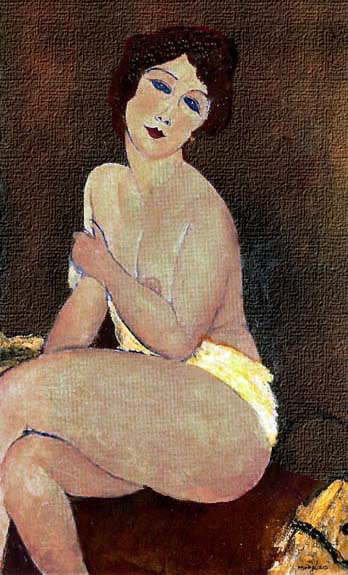 Obra modernista italiana, desnudo por Modigliani.