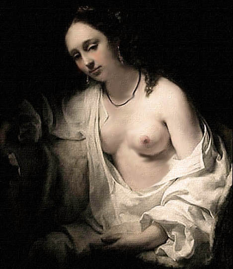 Dama desnuda del Barroco en estilo italiano por Drost.
