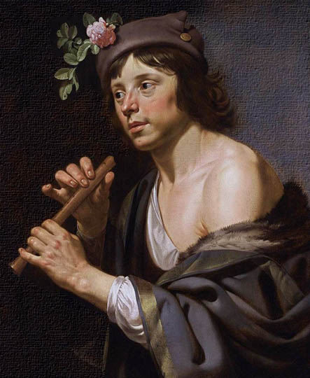 Retrato caravallista holandés por Van Bijlert.