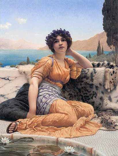 Retrato al estilo orientalista por Godward.