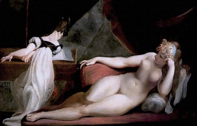 Desnudo romantico por el artista inglés Fuseli.