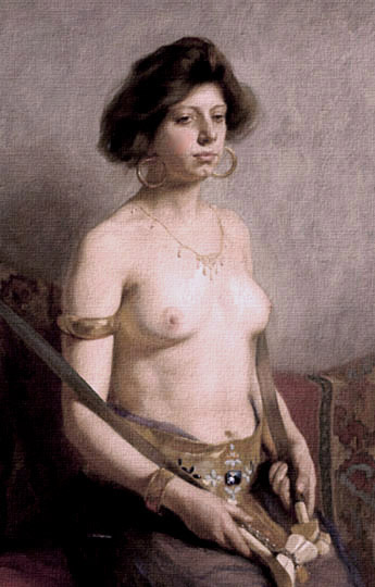 Cuadro austríaco, desnudo del siglo XX pintado por Mayr.
