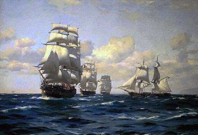 Naves de la armada chilena por el inglés Somerscales.