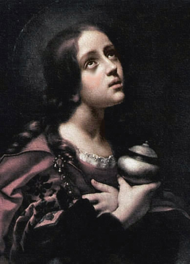 Retrato religioso barroco por el florentino Dolci.