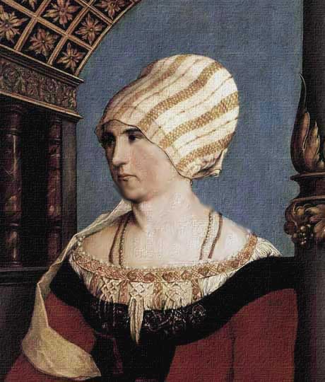 Retrato alemán renacentista por Holbein el joven.