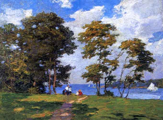 Pintura de paisaje tradicional por el americano Potthast.