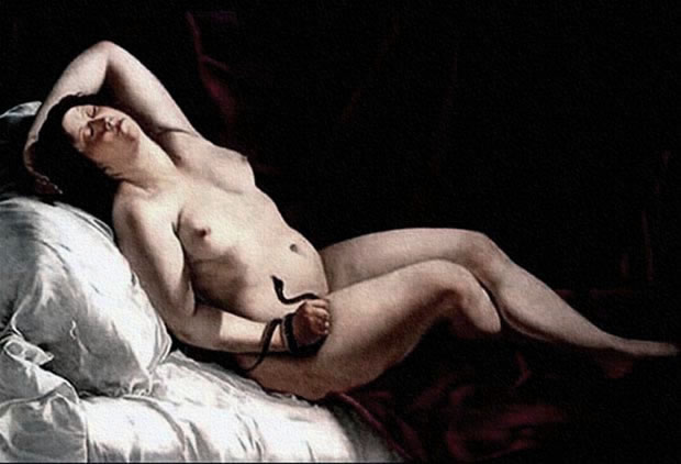 Desnudo al estilo Caravaggio por la italiana Gentileschi.