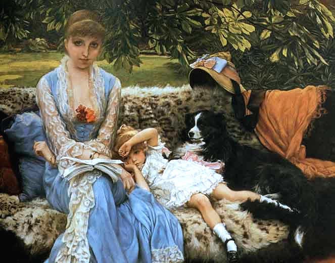 Retrato de familia estilo romántico por Tissot.