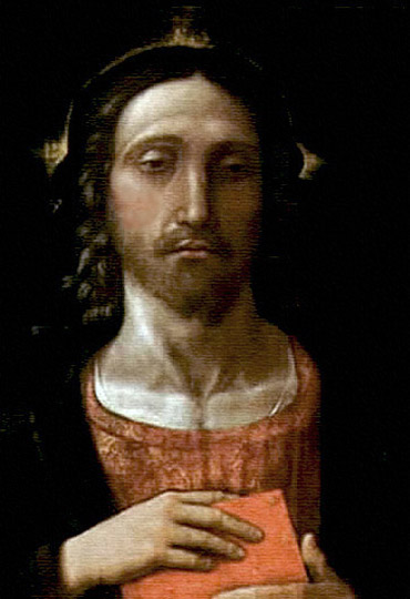Pintura de Cristo, cuadro del siglo 15 por Mantegna.