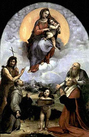 Alegoría bíblica, obra religiosa por el maestro Rafael.