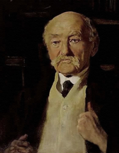 Retrato neo-impresionista del escritor Thomas Hardy por Eves.