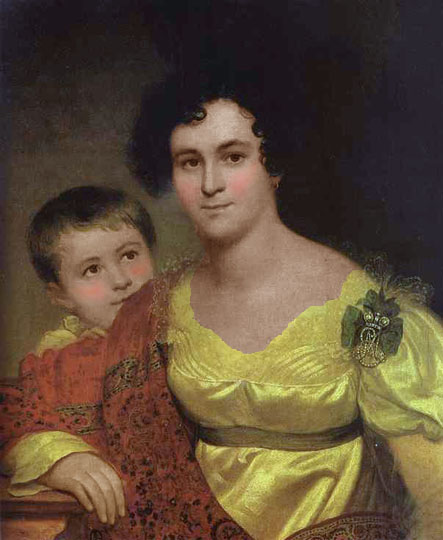 Madre e hijo pintados a manera italiana por Kiprensky.