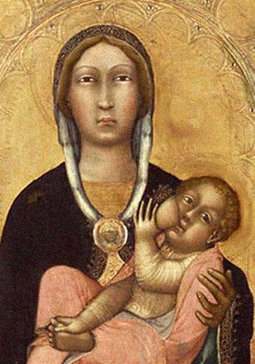 Madonna estilo Bizantino pintada en Siena por el artista Fei.