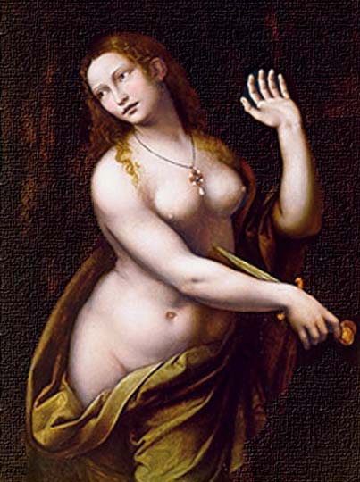 Desnudo del renacimiento, al estilo de Leonardo por El Giampetrino. 