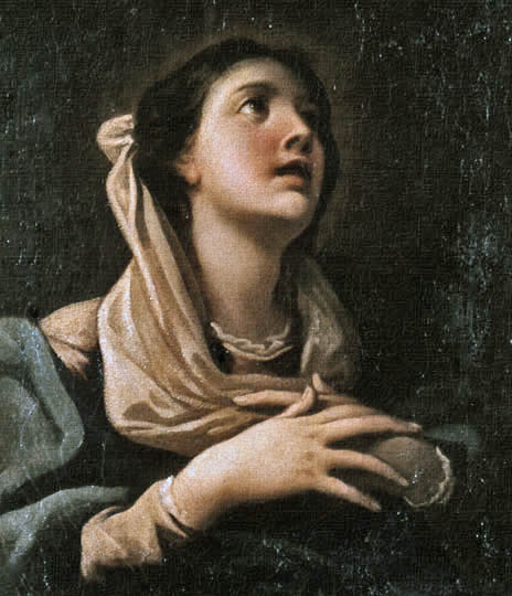 Retrato al óleo estilo boloñés por Badalocchio.