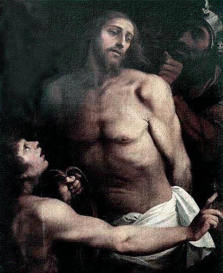 Burla de Cristo, pintura del Barroco por el italiano Cesari.