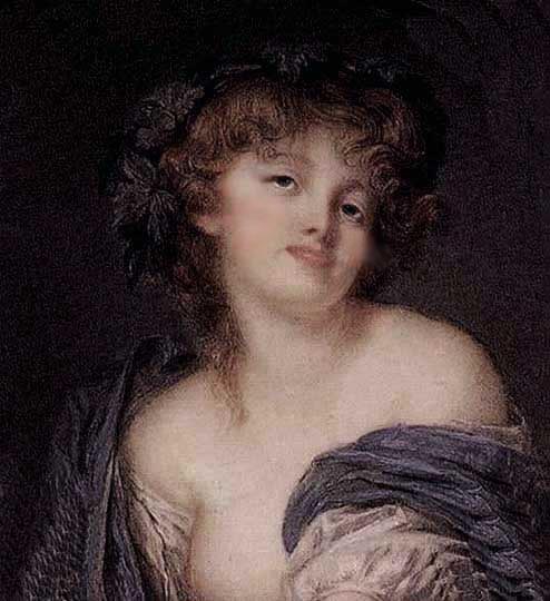 Retrato miniaturista romántico por Augustin.